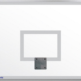 Jaypro GBAFR-48 Backboard - Tempered Glass - Rectangular (72"W x 48"H) (Indoor)