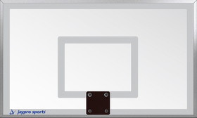 Jaypro GBCV-60 Backboard - Titan&#153; Replacement - Rectangular - Tempered Glass (36" x 60")
