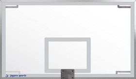 Jaypro GBRUB-42 Backboard - Unbreakable Glass - Rectangular (72"W x 42"H) - NCAA, NFHS Compliant