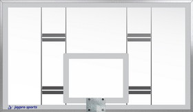 Jaypro GCBB-35 Conversion Backboard - 42" Rectangular Glass Backboard - NCAA, NFHS Compliant