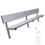 Jaypro PB-20PI Player Bench with Seat Back - 15' - In-Ground, Price/Each
