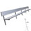 Jaypro PB-90PI Player Bench with Seat Back - 27' - In-Ground, Price/Each
