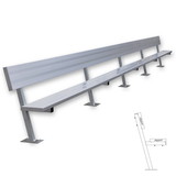 Jaypro PB-90SM Player Bench with Seat Back - 27' - Surface Mount
