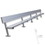 Jaypro PB-90SM Player Bench with Seat Back - 27' - Surface Mount, Price/Each