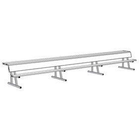Jaypro PBS-10 Player Bench with Seat Back and Shelf - 21' - Portable