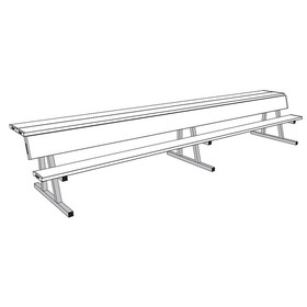 Jaypro PBS-20 Player Bench with Seat Back and Shelf - 15' - Portable