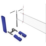 Jaypro PVBC-250 T-Base - Competition Volleyball Net Center Upright System (FeatherLite™ (Pin-Stop Height Adjust) Upright) - NFHS, NCAA, USVBA Compliant