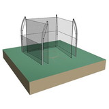 Jaypro SC-25BN Shot Cage - Field and Track - 34.92 Degree Throwing Sector with Safety and Barrier Nets