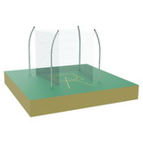 Jaypro SC-25 Shot Cage - Field and Track - 34.92 Degree Throwing Sector with Safety Nets