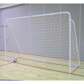 Jaypro SFG-14HP Soccer Goal (Indoor/Outdoor) - Steel - Folding Soccer Goal (7'H x 12'W x 4'D) - Portable - Youth/Junior (White)