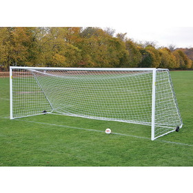 Jaypro SGP-400PKGDX Soccer Goals - Classic Official Round Goal Deluxe Package (8'H x 24'W x 4'B x 10'D) - NFHS, NCAA, FIFA Compliant