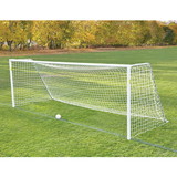 Jaypro SGP-440EB Soccer Goals - Classic Official Round Goal - Semi-Permanent with Standard Backstays (8'H x 24'W x 4'B x 10'D) - NFHS, NCAA, FIFA Compliant