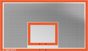 Jaypro SR-PERF Backboard - Perforated Steel - Rectangle (72"W x 42"H) (Outdoor)