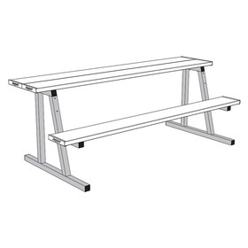 Jaypro ST75 Scorer Table (Outdoor) with Bench - 7-1/2' - Portable