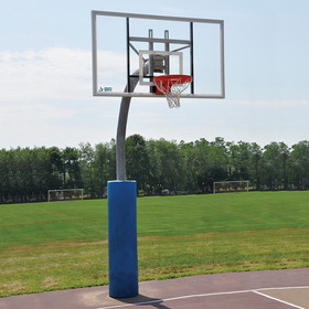 Jaypro UAG-AC Basketball System - Gooseneck with Hoop Rejuvenator&#153; - (4-1/2" Pole with 48" Offset) - 72" Acrylic Backboard, Playground Breakaway Goal