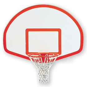 Jaypro UAG-FA Basketball System - Gooseneck with Hoop Rejuvenator&#153; - (4-1/2" Pole with 48" Offset) - 54" Aluminum Fan Backboard, Playground Breakaway Goal