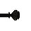 Jeco 7CR-B07 Peony Adjustable Single Curtain Rod 18" to 36"-Black