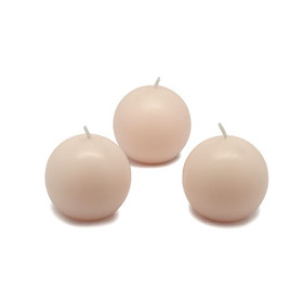 Jeco 2 Inch Pale Ivory Ball Candles (12pc/Case)
