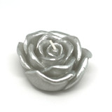 Jeco 3 Inch Metallic Silver Rose Floating Candles (12pc/Case)