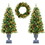 Jeco CH-CT80 3-Piece 4ft. Christmas Tree and Holiday Wreath Set