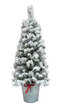 Jeco CH-CT85 4FT Flocked Pot Christmas Tree