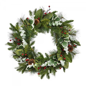 Jeco CHD-F036 26 inch Christmas Wreath with Red Berries