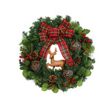 Jeco 24 inch Christmas Wreath with Deer