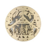 Jeco CHD-ID088 Plywood Laser Cut Nativity Set With Lights