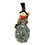 Jeco CHD-ID097 9.5In Glitter Polyresin Snowman With Dirdhouse