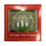 Jeco 10 Lite Tree Topper W/Candle-Clear Light