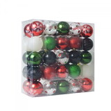 Jeco CHD-TA176 50 pc/Case Christmas Ornament Dec Orn Set- Mix Color