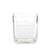 Jeco White Square Glass Votive Candles (12pc/Case)