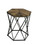 Jeco F-AT011 Set of 3 Hexagon Wood & Metal End Table