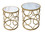 Jeco F-AT029 Set of 2 Metal Side Table