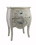 Jeco F-SF010 White Wooden White End Table with Flower