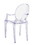 Jeco F-SF014 Clear Plastic Arm Chair