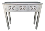 Jeco F-SF020 32 Inch H Grey Wooden 3 Drawer Console Table