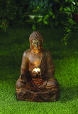 Jeco FCL153 Rustic Buddha Water Fountain with LED Lighting