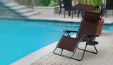 Jeco Oversized Olefin Zero Gravity Chair with Sunshade and Drink Tray - Mocha