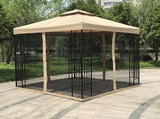 Jeco 10' x 10 'Metal Gazebo With Double Roof And Netting
