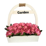Jeco HD-BT114 16.5 Inch Peony with wooden Basket