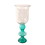 Jeco HD-CH002TU Cyrene 15.75 Inch Glass Pillar Candle Holder (Turquoise)
