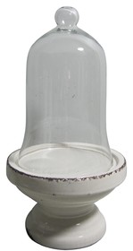 Jeco HD-CH006 White Glass Dome Pillar Holder
