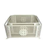 Jeco Ornate White Basket (Small)