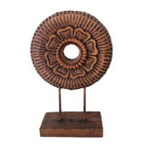 Jeco HD-HA024 Antique Brown Cricle Decor On Stand