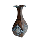 Jeco HD-HADJ044 17.5 Inch Copper/Blue Metal Vase