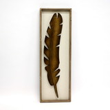 Jeco Bronze-colored Metallic Feather Wall Decor