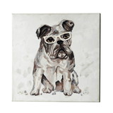 Jeco 20 Inch Dog with Glasses Canvas Art