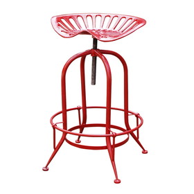 Jeco OF-BT004 Antique Red Metal Wire Counter Height Stool