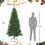 Jeco ST73 7 Feet. Slim Pre-Lit Artificial Christmas Tree With Metal Stand